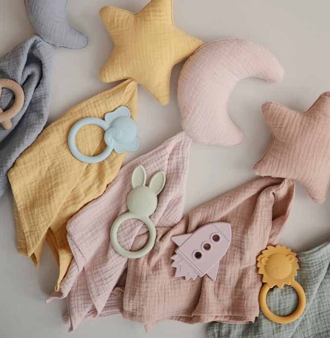 Dantenų masažuoklis Mushie Teether - Bunny