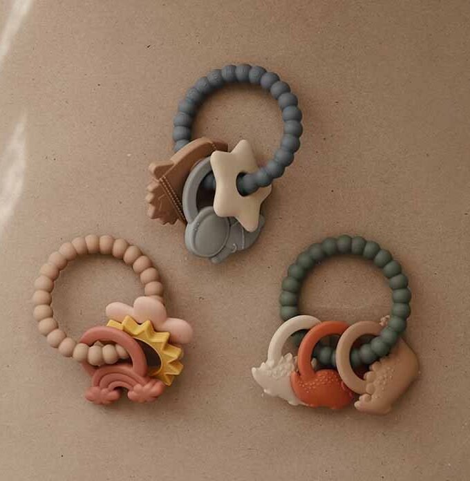 Mushie dantų masažo žiedas