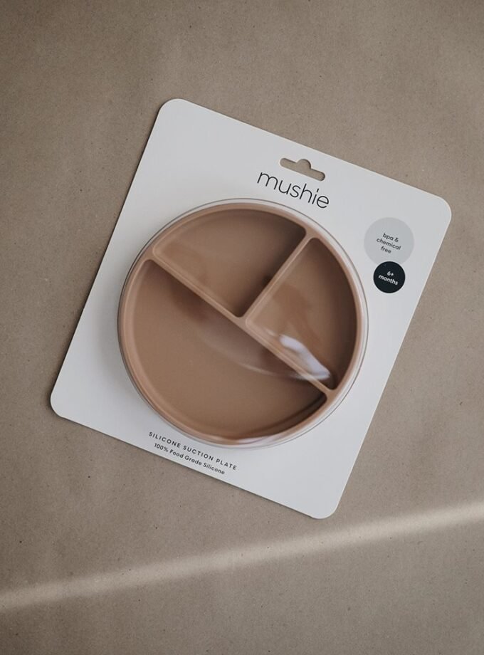 Mushie silikoninė prilimpanti lėkštutė - Cambridge Blue