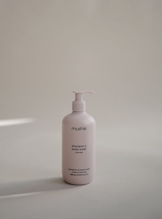 Mushie kūdikių šampūnas ir kūno prausiklis Lavender Cosmos - 400 ml