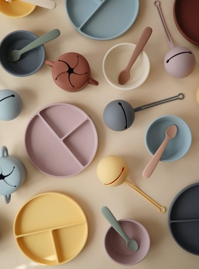 Mushie silikoninis prilimpantis dubuo - Stone