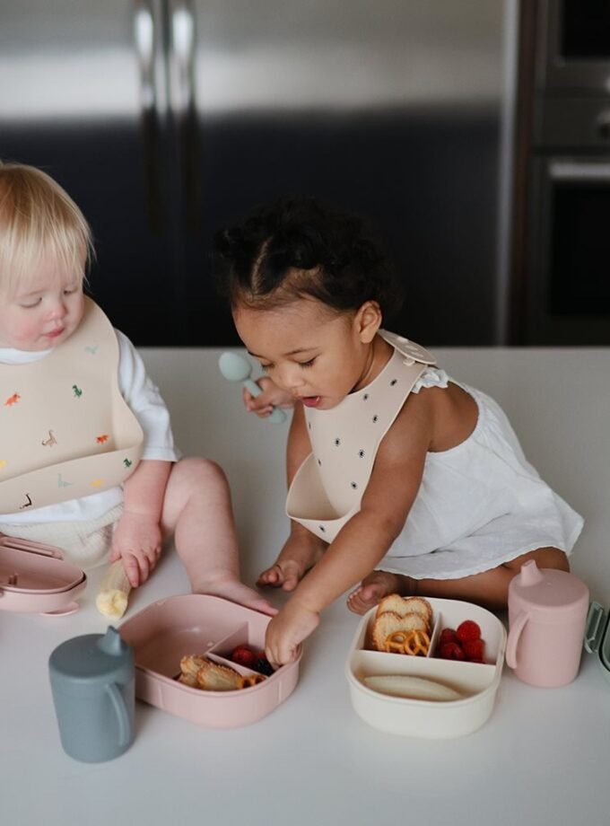 Mushie maisto dėžutė su įrankiais - Ivory