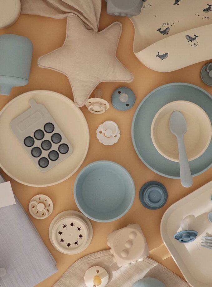 Mushie klasikinė silikoninė prilimpanti lėkštutė - Ivory