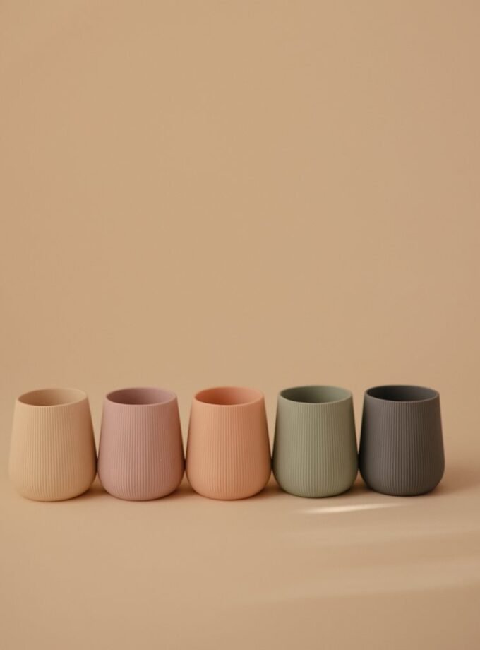 Mushie silikoninis puodelis - Cambridge Blue