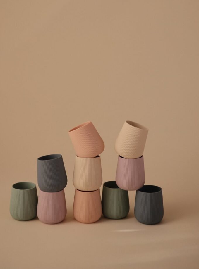 Mushie silikoninis puodelis - Cambridge Blue