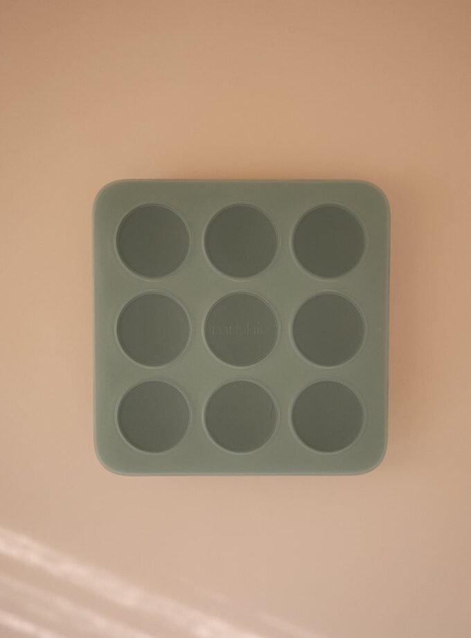 Mushie kūdikių maisto šaldymo padėkliukas - Cambridge Blue