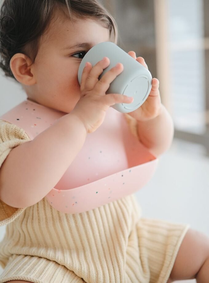 Musjie silikoninis seilinukas - Powder Pink Confetti