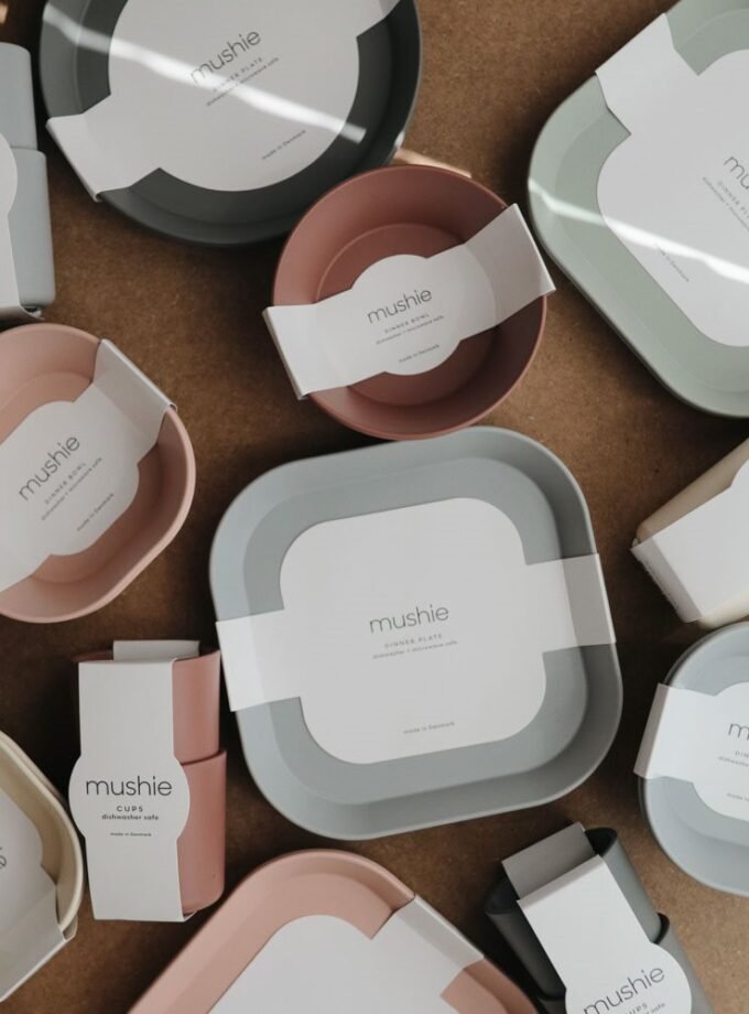 Mushie lėkštutė Square 2 vnt - Cloud