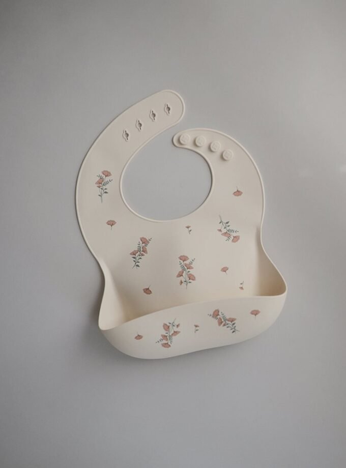 Musjie silikoninis seilinukas - Pink Flowers