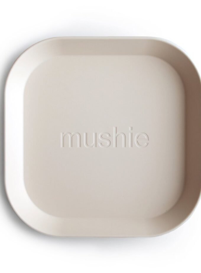 Mushie lėkštutė Square 2 vnt - Ivory