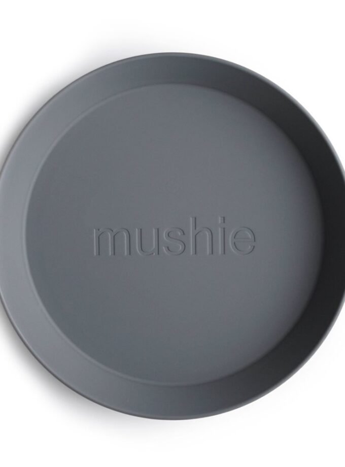 Mushie lėkštutė round 2 vnt Smoke