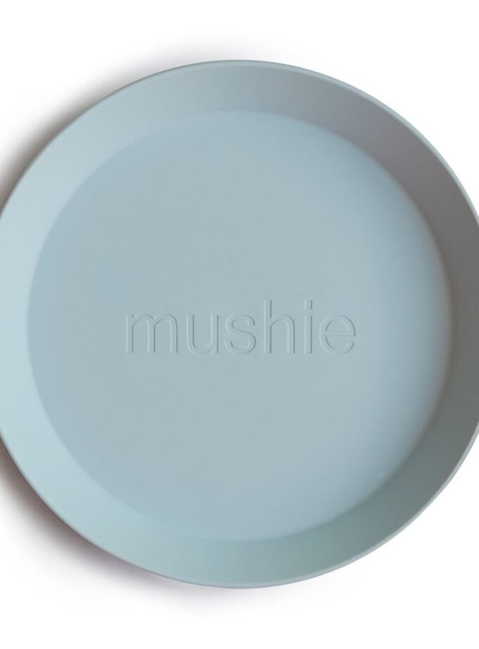Mushie lėkštutė round 2 vnt Powder Blue