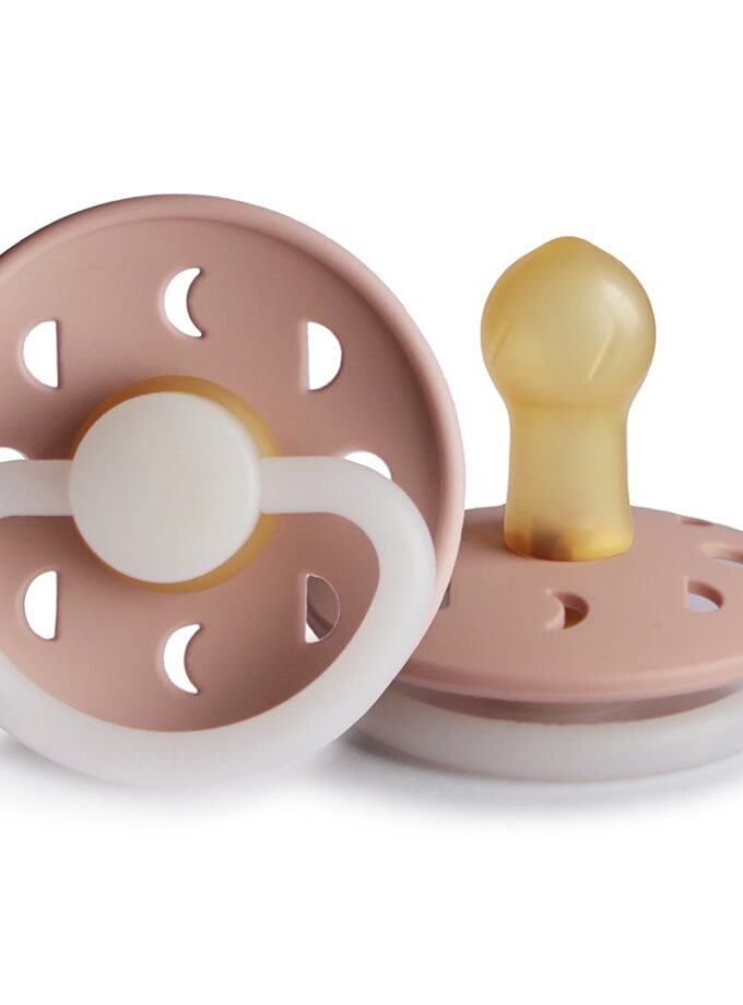 FRIGG Moon Phase - Round Latex Pacifier - Blush Night - Size 2