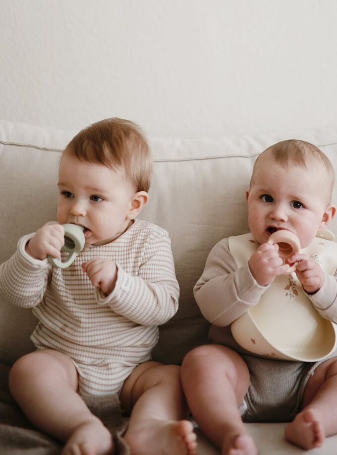 Mushie silikoninis šviežio maisto laikiklis 2 vnt - Shifting Sands