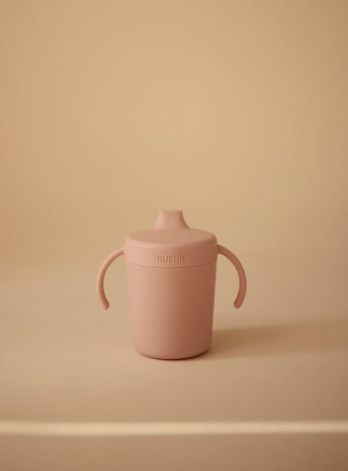 Mushie uždaras puodelis - Blush