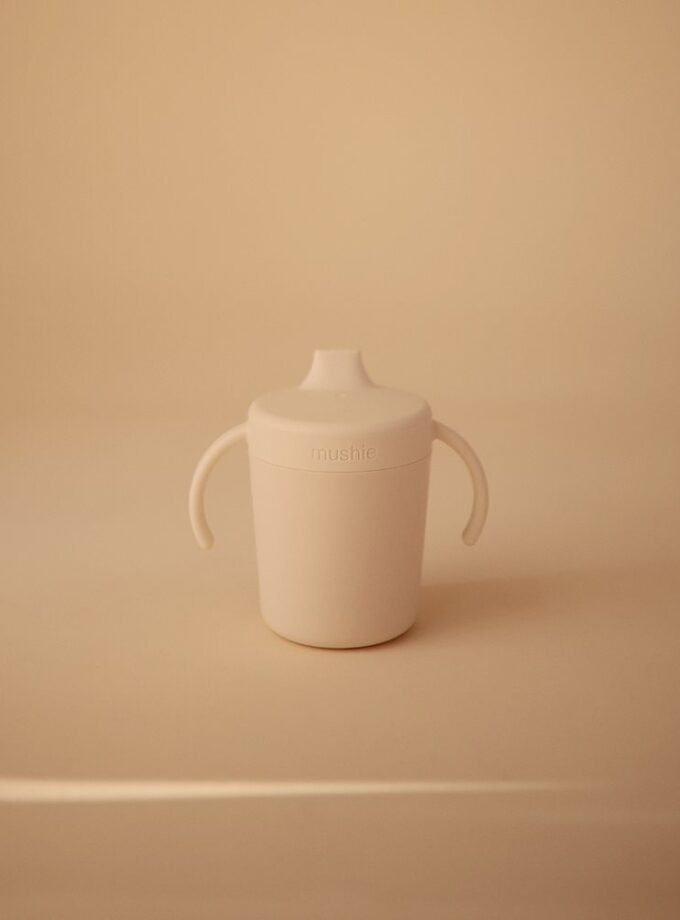 Mushie uždaras puodelis - Ivory