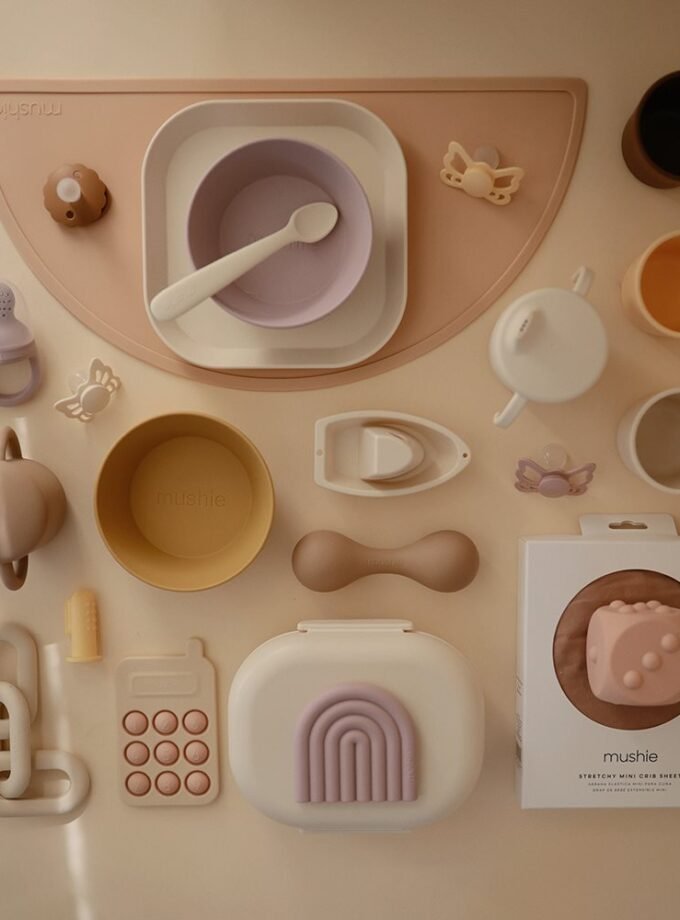 Mushie silikoninis šviežio maisto laikiklis 2 vnt - Tradewinds