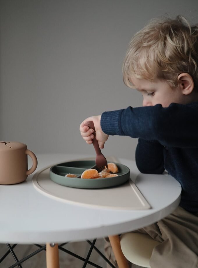 Mushie silikoninė prilimpanti lėkštutė - Ivory