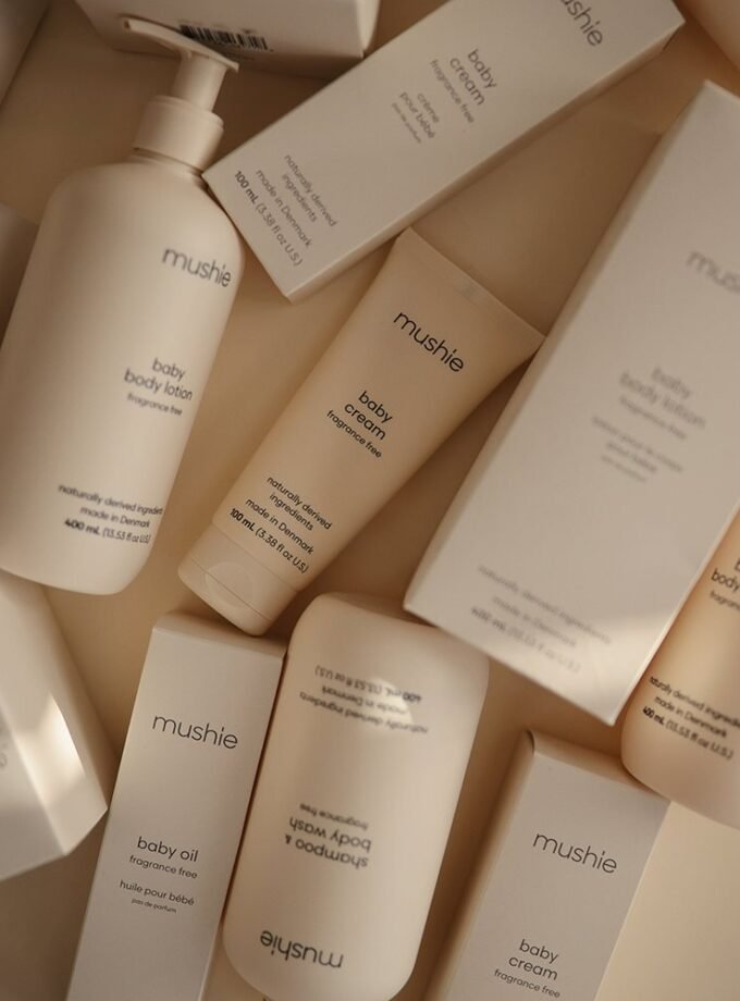 Mushie kūdikių šampūnas ir kūno prausiklis Lavender Cosmos - 400 ml