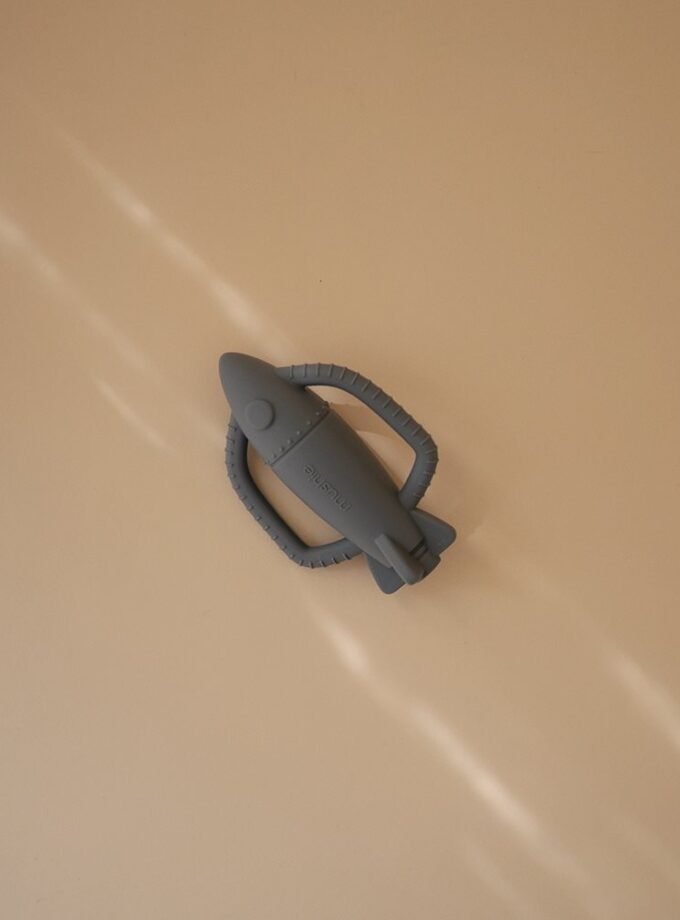 Mushie Rocket Rattle Teether - Tradewinds