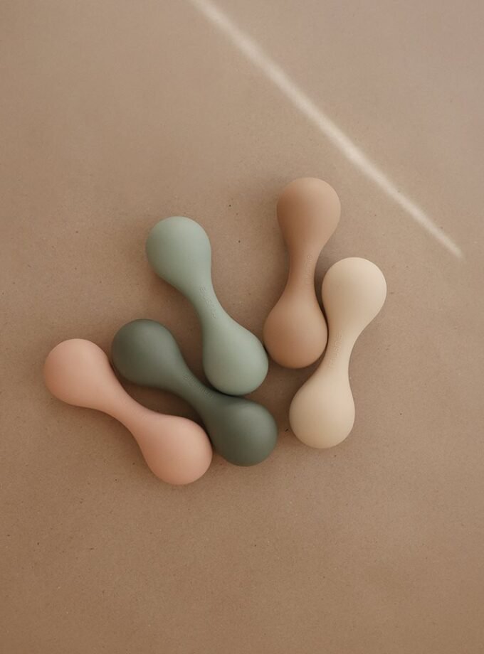 Mushie Silicone Baby Rattle Toy - Tradewinds
