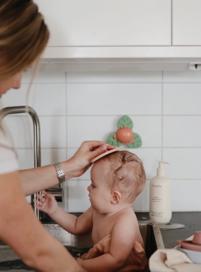 Mushie prilimpantis žaislas - Spinner - Dino