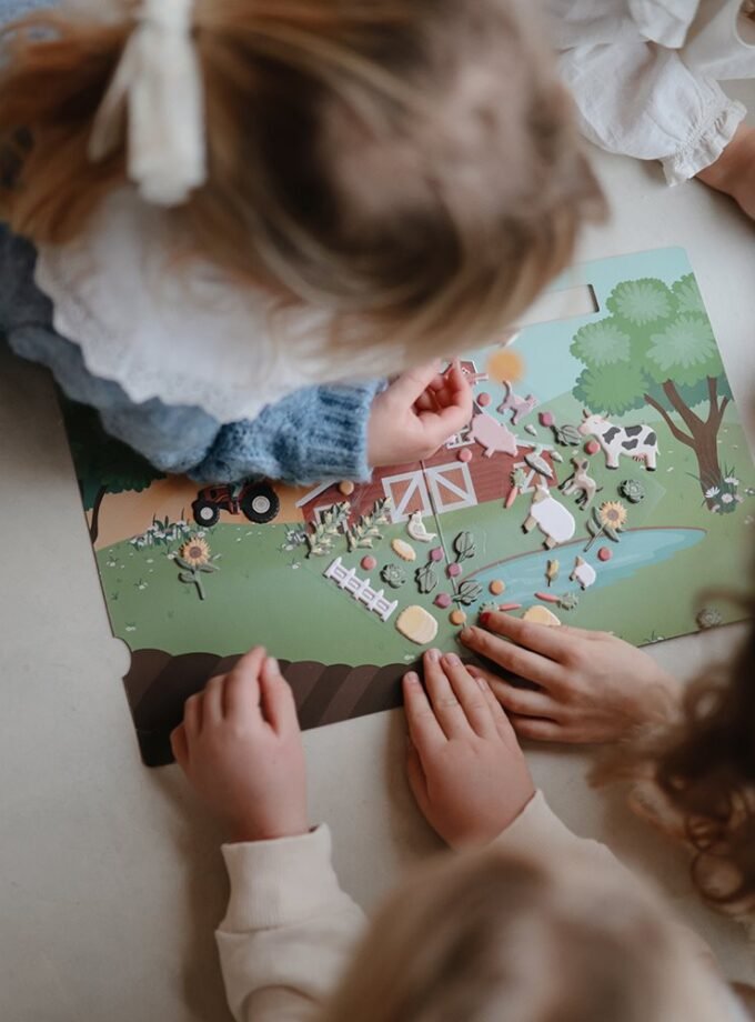 Daugkartinio naudojimo lipdukų rinkinys Mushie – Farm